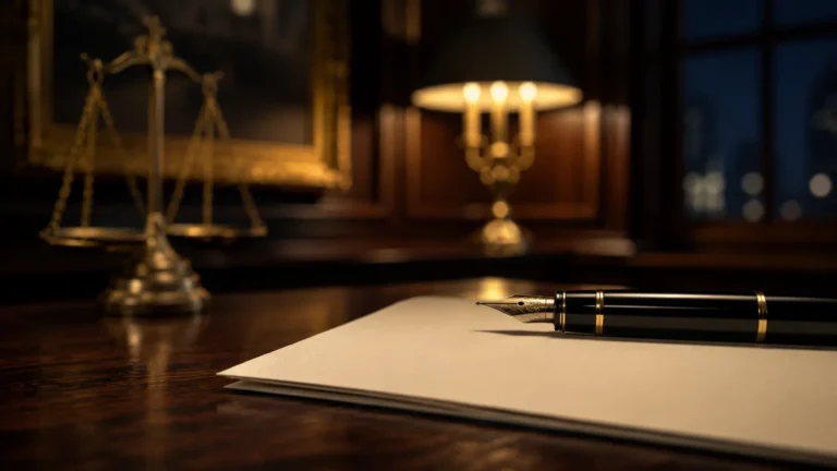 Contract page and fountain pen representing an arbitration clause in Thailand
