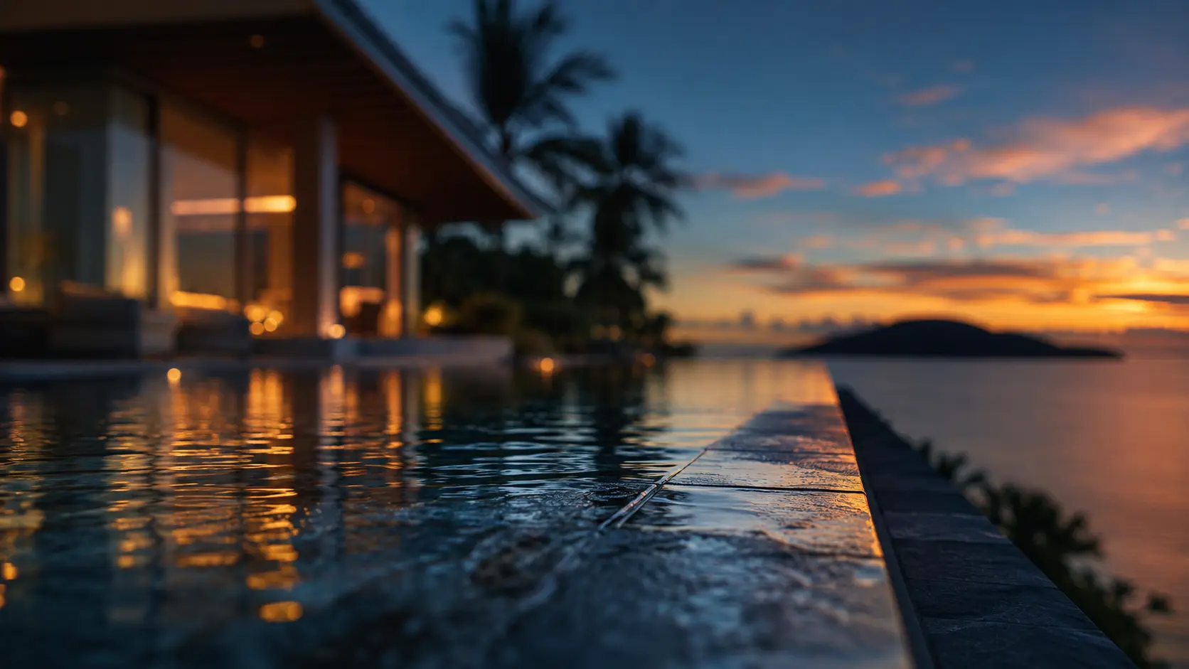 Luxury villa terrace representing company-held property in Thailand