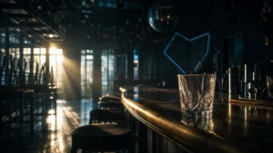 Closed venue bar counter representing entertainment license rules in Thailand