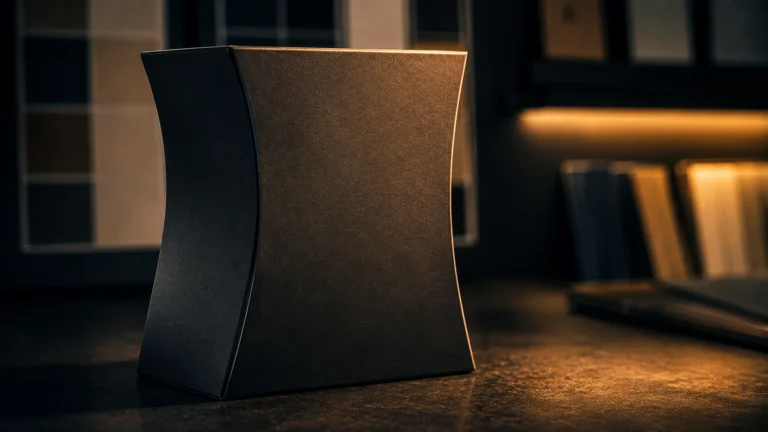 Unbranded sculptural packaging representing packaging design protection in Thailand
