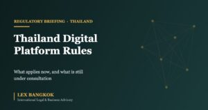 Thailand digital platform rules and ETDA compliance guidance for foreign platform operators